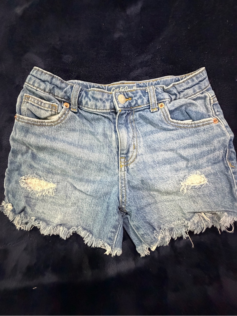Cat & Jack Light Blue Distressed Denim Shorts